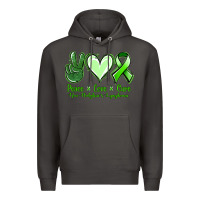 Smoke peace love cure non hodgkin's lymphoma Premium Hoodie - Jasminsmagicworld