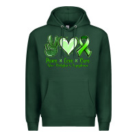 Sports Green peace love cure non hodgkin's lymphoma Premium Hoodie - Jasminsmagicworld