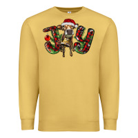 Antique Gold christmas joy with heifer Premium Sweatshirt - RanaPortraitStore