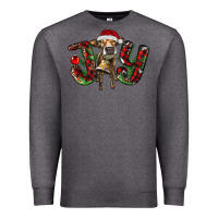 Charcoal Heather christmas joy with heifer Premium Sweatshirt - RanaPortraitStore