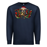Navy christmas joy with heifer Premium Sweatshirt - RanaPortraitStore