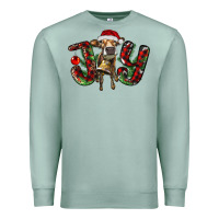 Seafoam christmas joy with heifer Premium Sweatshirt - RanaPortraitStore