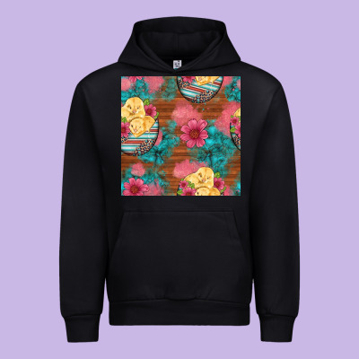Hatched Egg Easter Chicks Seamless Pattern Urban Hoodie Designed By Artiststas