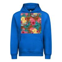 Cobalt hatched egg easter chicks seamless pattern Urban Hoodie - Artiststas