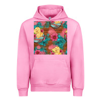 Fuchsia Pink hatched egg easter chicks seamless pattern Urban Hoodie - Artiststas