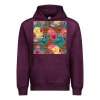 Mauve Wine hatched egg easter chicks seamless pattern Urban Hoodie - Artiststas