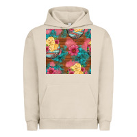 Pigment French Oak hatched egg easter chicks seamless pattern Urban Hoodie - Artiststas