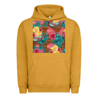 Pigment Peanut Butter hatched egg easter chicks seamless pattern Urban Hoodie - Artiststas