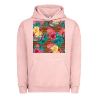 Pigment Salmon hatched egg easter chicks seamless pattern Urban Hoodie - Artiststas