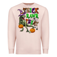 Pale Pink trick rawr treat Premium Sweatshirt - Zillion Design Studio