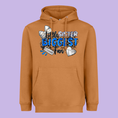 Little Sister Biggest Fan Volleyball Heavyweight Hoodie Designed By Zillion Design Studio