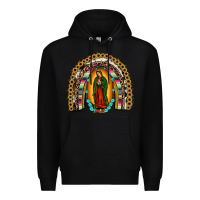 Black our lady of Guadalupe rainbow Premium Hoodie - JahusDesignShop
