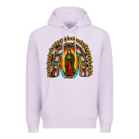 Lilac our lady of Guadalupe rainbow Premium Hoodie - JahusDesignShop