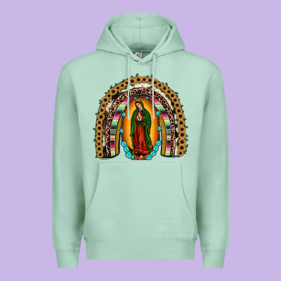 Our Lady Of Guadalupe Rainbow Premium Hoodie Designed By Jahusdesignshop
