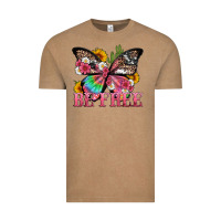 Vintage Coffee be free with butterfly and cactus flowers Vintage Tee - Artiststas