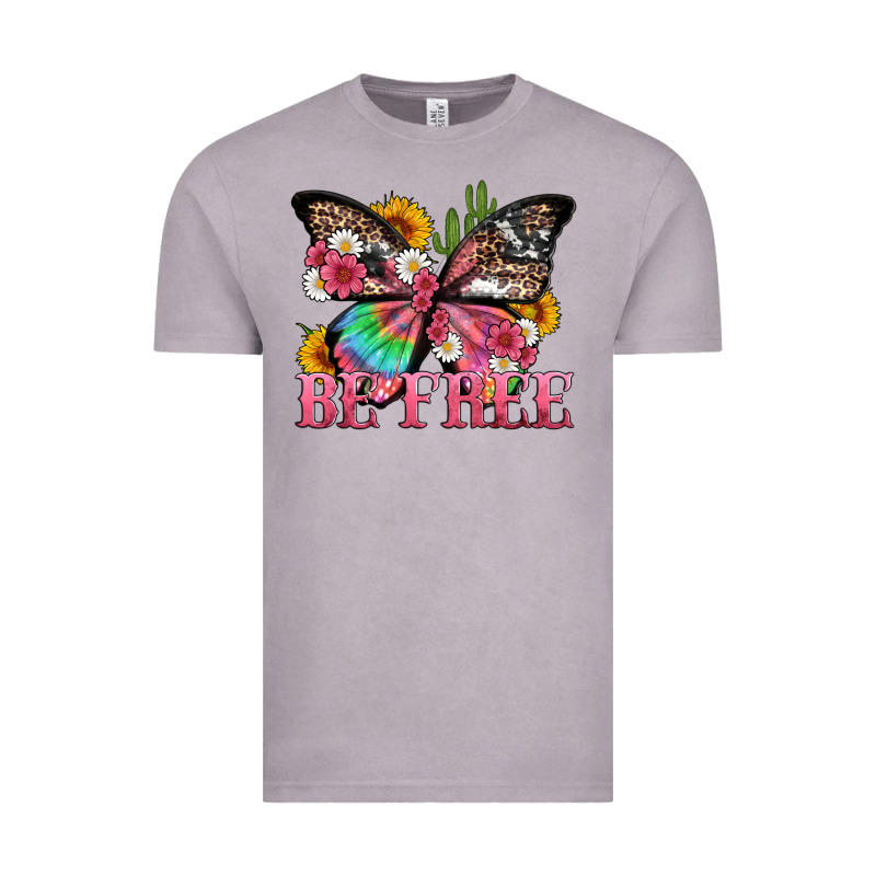 Be Free With Butterfly And Cactus Flowers Vintage Tee by Artiststas | Teevron