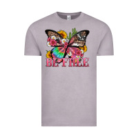 Vintage Zinc be free with butterfly and cactus flowers Vintage Tee - Artiststas
