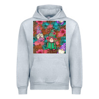 Heather Grey floral easter gnomes seamless pattern Urban Hoodie - Artiststas