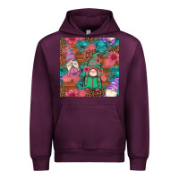 Mauve Wine floral easter gnomes seamless pattern Urban Hoodie - Artiststas
