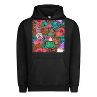 Pigment Black floral easter gnomes seamless pattern Urban Hoodie - Artiststas