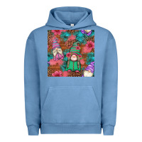 Pigment Pebble Blue floral easter gnomes seamless pattern Urban Hoodie - Artiststas