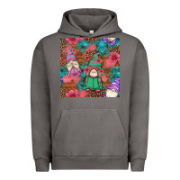Pigment Tornado floral easter gnomes seamless pattern Urban Hoodie - Artiststas