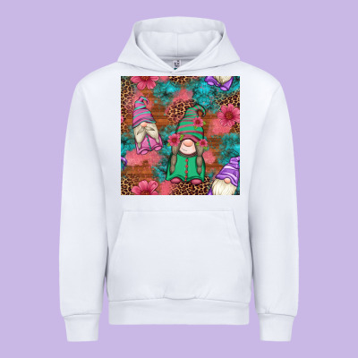 Floral Easter Gnomes Seamless Pattern Urban Hoodie Designed By Artiststas