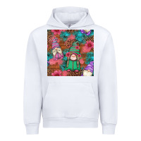 White floral easter gnomes seamless pattern Urban Hoodie - Artiststas