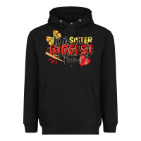 Black little sister biggest fan softball Heavyweight Hoodie - Zillion Design Studio