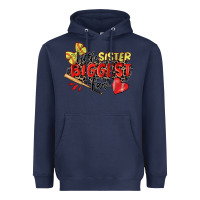 Navy little sister biggest fan softball Heavyweight Hoodie - Zillion Design Studio