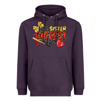 Plum little sister biggest fan softball Heavyweight Hoodie - Zillion Design Studio
