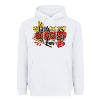 White little sister biggest fan softball Heavyweight Hoodie - Zillion Design Studio