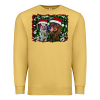Antique Gold christmas heifers Premium Sweatshirt - RanaPortraitStore
