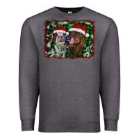 Charcoal Heather christmas heifers Premium Sweatshirt - RanaPortraitStore