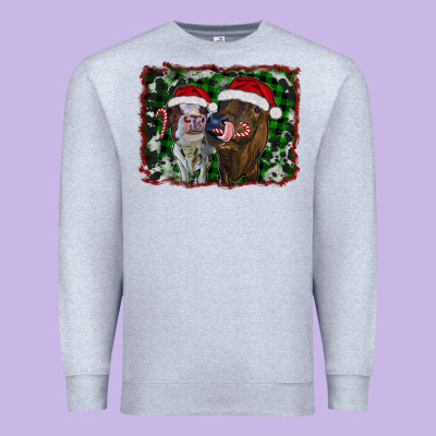 Christmas Heifers Premium Sweatshirt Designed By Ranaportraitstore
