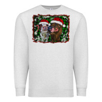 Oatmeal Heather christmas heifers Premium Sweatshirt - RanaPortraitStore