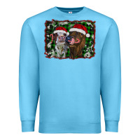 Ocean Blue christmas heifers Premium Sweatshirt - RanaPortraitStore