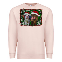 Pale Pink christmas heifers Premium Sweatshirt - RanaPortraitStore