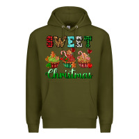 Army Green sweet Christmas with cupcake Premium Hoodie - AdoDesignShop