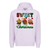 Lilac sweet Christmas with cupcake Premium Hoodie - AdoDesignShop