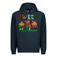 Navy sweet Christmas with cupcake Premium Hoodie - AdoDesignShop