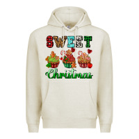 Oatmeal Heather sweet Christmas with cupcake Premium Hoodie - AdoDesignShop