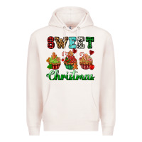 Pale Pink sweet Christmas with cupcake Premium Hoodie - AdoDesignShop