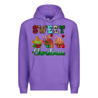 Purple sweet Christmas with cupcake Premium Hoodie - AdoDesignShop