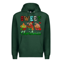 Sports Green sweet Christmas with cupcake Premium Hoodie - AdoDesignShop
