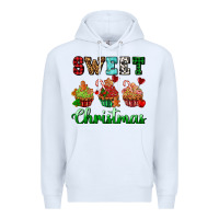 White sweet Christmas with cupcake Premium Hoodie - AdoDesignShop
