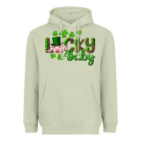 Matcha Lucky Baby With Pig Heavyweight Hoodie - RanaPortraitStore