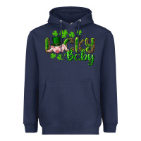 Navy Lucky Baby With Pig Heavyweight Hoodie - RanaPortraitStore