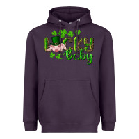Plum Lucky Baby With Pig Heavyweight Hoodie - RanaPortraitStore