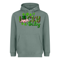 Sage Lucky Baby With Pig Heavyweight Hoodie - RanaPortraitStore